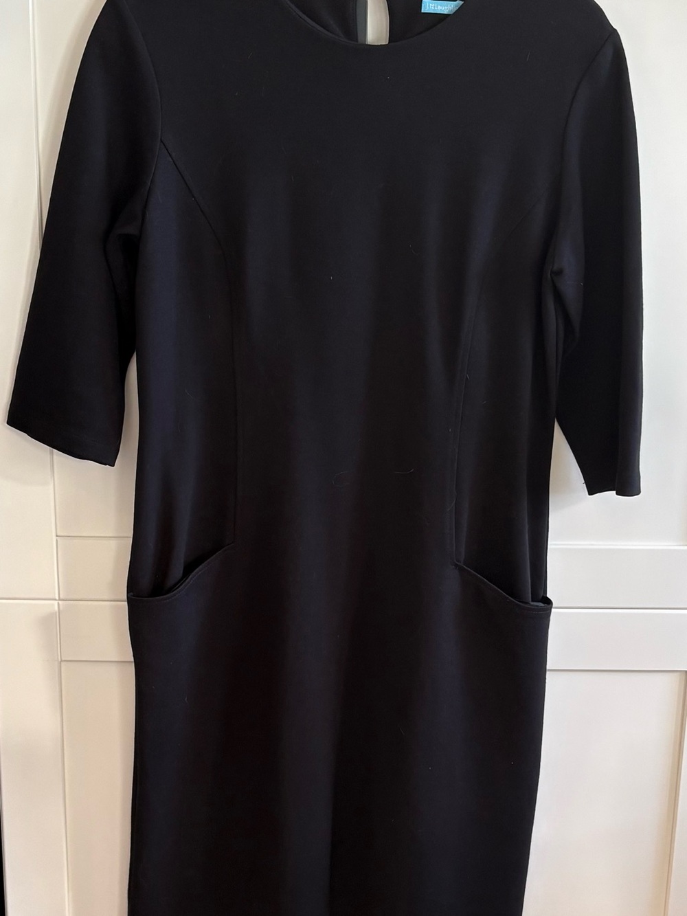 J. McLaughlin Black Midi Shift Dress